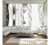 Papier peint Parade of orchids in shades of gray-Taille L 400 x H 280 cm Imprimé