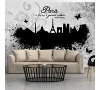 Papier Peint "Paris is Always a Good Idea Black & White" 280 x 400 cm Imprimé G