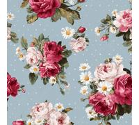 Papier peint Petites Fleurs Bleues épais mat à décoller et à colle 44x200 cm Rural Meubles Autocollants Amovible Comptoir Contact Papier Stickers Muraux pour Bains Salon Chambre