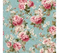 Papier peint Petites Fleurs Bleues épais mat à décoller et à colle 44x200 cm Rural Meubles Autocollants Amovible Comptoir Contact Papier Stickers Muraux pour Bains Salon Chambre