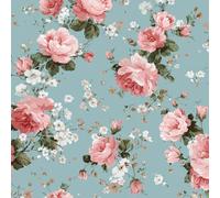Papier peint Petites Fleurs Bleues épais mat à décoller et à colle 44x300 cm Rural Meubles Autocollants Amovible Comptoir Contact Papier Stickers Muraux pour Bains Salon Chambre