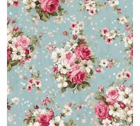 Papier peint Petites Fleurs Bleues épais mat à décoller et à colle 44x600 cm Rural Meubles Autocollants Amovible Comptoir Contact Papier Stickers Muraux pour Bains Salon Chambre