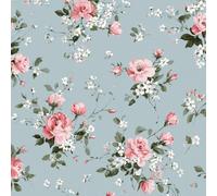 Papier peint Petites Fleurs Bleues épais mat à décoller et à colle 44x600 cm Rural Meubles Autocollants Amovible Comptoir Contact Papier Stickers Muraux pour Bains Salon Chambre
