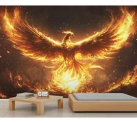 Papier peint phénix, oiseau mythologique grec, papier peint phénix pour salon, chambre à coucher, arrière-plan TV, hôtel, bar, décoration - 300 x 210 cm