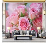 Papier peint photo 200 x 140 cm - Gros plan Romantique Rose Papier peint photo - pour salon et chambre à coucher - Rose Papier peint non tissé effet 3D - Faciles à nettoyer