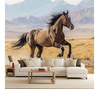 papier peint Photo 3d 250x175cm Cheval De Montagne Et De Désert tapisserie murales papier peint Série Wild Freedom Transformation Instantanée Murale Maison Poster Tendance Art Mural DIY Facile à Poser