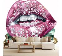 papier peint Photo 3d 450x315cm Lèvres Violettes papier peint panoramique nature Élément De Désir Matériel Décoration Rapide pour Location Mur Créatif Tête de Lit Poster Géant Salon Chambre