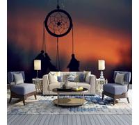 Papier Peint Photo 3D Mural Autocollant Paysage De Capteur De Rêves Au Coucher Du Soleil 200(W)X150(H)Cm Mur Photo Art Affiche Murale Autocollants Muraux Décoratifs Peler Et Coller Fond De Mur-1981618