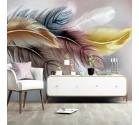 Papier peint photo 3D personnalisé, fresque murale créative en forme de plumes pour chambre, salon, canapé, fond TV, art mural Fresco Papel De Parede 150cm(W)×105cm(H)