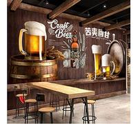 Papier peint Photo 3D personnalisé rétro nostalgique bière murale Restaurant Bar KTV cave décoration murale peinture papier peint Papel De Parede-200cmx140cm(78.7x55.1inch)