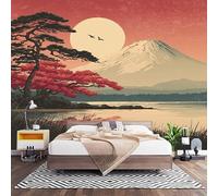 Papier Peint Photo 400x280 cm Rose Intissé Papier Peint Panoramique | Peinture à L'Huile De Paysage RéAliste 3D Grande Fresque Murale Poster pour Chambre d'enfants Décoration Murale Photo Murale