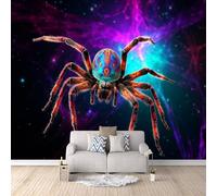 Papier Peint Photo AraignéE ColoréE 200x140 cm Poster Animal Impression 3D Couleurs Vives Pas de support adhésif Tissu Intissé Installation Facile et Durable pour Salon Chambre Bureau Restaurant