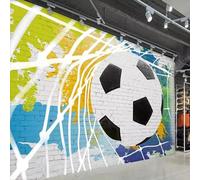 papier peint Photo De Football 3D,366x254cm Terrain De Sport deco murale pour chambre à coucher, salon, couloir, salle à manger