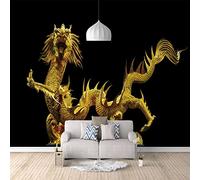 Papier Peint Photo Dragon chinois Grande Fresque Murale 3D Peinture Murale, Étude De Fond De Salon Décoration D'Intérieur 300cm×210cm(LxH)