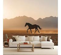 Papier Peint Photo intissé 400x280cm Cheval De Montagne Et De Désert papier peint chambre adulte Série Wild Freedom Art Mural Photomuraux Modernes Poster Géant Salon Chambre Chambre d’Enfant