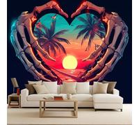 Papier Peint Photo intissé 500x280cm Coucher De Soleil Au Bord De La Mer papier peint panoramique nature La Mort éternelle Poster Géant Photomuraux Modernes Effet 3D Illusion d’Optique Salon Chambre