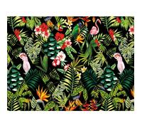 Papier Peint Photo INTISSÉ-(9038) Oiseaux tropiques FLEUR-350x260cm-7 lés-Mural Poster Géant XXL-Mer Océan Nature Jungle Forêt