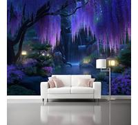 Papier peint photo intissé motif cascade et vigne - Décoration murale pour salon, chambre ou chambre d'enfant - Affiche indéchirable et respirante - Panorama fantastique surréaliste, 200 cm x 140 cm