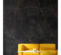 Papier peint photo Marbre M1-No.10259 Impression numérique Noir Orange Élégant
