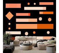 Papier Peint Photo Minimaliste Géométrique Vibrant, Papier Peint Noir Panoramique Non Tissé - Fresque Murale Décoration Pour Salon Et Chambre à Coucher 150 x 105 cm (L x H)