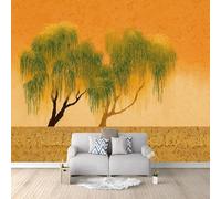 Papier peint photo, motif saule chinois, papier peint 3D intissé, tableau mural, papier peint à motifs, décoration murale pour salon, chambre, chambre d'enfant, bureau ou couloir, 400 cm x 280 cm