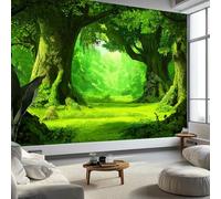 Papier Peint Photo Murale Style Fantastique, Forêt Grand Arbre Fresque Poster Géant Panoramique Intissée 400 x 280 cm pour Tapisserie Décoration Chambre Salon Maison