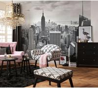 Papier Peint Photo New York 368x254cm Murale De Mur Skyline Noire Chambre