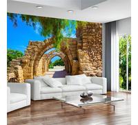 Papier Peint Photo - Papier Peint D'Art Mural Arbres En Pierre Vintage 200(W) X150(H) Cm - Autocollants D'Art Muraux Auto-Adhésifs Amovibles Stickers Muraux 3D - Affiche Murale 3D-4544512