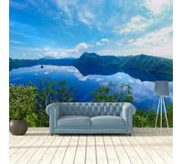 Papier Peint Photo - Papier Peint D'Art Mural Paysage Fluvial Et Forestier 416(W) X254(H) Cm - Autocollants D'Art Muraux Auto-Adhésifs Amovibles Stickers Muraux 3D - Affiche Murale 3D-7175015