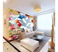 Papier Peint Photo poisson rouge Grande Fresque Murale 3D Peinture Murale, Étude De Fond De Salon Décoration D'Intérieur 300cm×210cm(LxH)