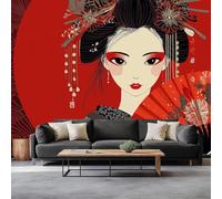 Papier peint photo représentant une jeune fille de dessin animé japonais, papier peint intissé à effet 3D, idéal pour décorer le mur derrière la télévision dans le salon ou la chambre, 350 cm x 256 cm