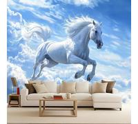 Papier Peint Photo vintage 150x105cm Cheval Du Ciel papier peint vintage Série Wild Freedom Art Mural Photomuraux Modernes Poster Géant Salon Chambre Chambre d’Enfant Facile à Poser