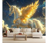 Papier Peint Photo vintage 150x105cm Or Fantaisie papier peint vintage Série Sacrée Du Rêve Mystérieux Art Mural Photomuraux Modernes Poster Géant Salon Chambre Chambre d’Enfant Facile à Poser