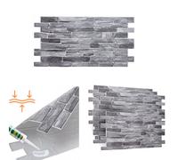 Papier Peint Pierre Panneaux Muraux 96x48 CM Aspect Gris 3D Plaque de Décoration