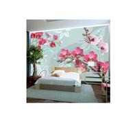 Papier peint Pink orchids variation II-Taille L 150 x H 105 cm Imprimé