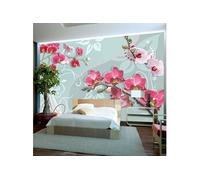 Papier peint Pink orchids variation II-Taille L 250 x H 175 cm