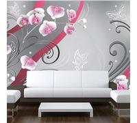Papier peint Pink orchids variation-Taille L 200 x H 140 cm Imprimé G