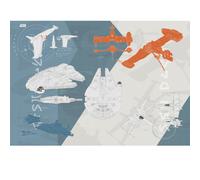 Komar Photo Murale, 368cm x 254cm, Star Wars Technical Plan
