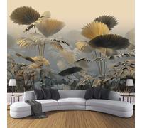 Papier Peint Plantes Terrain Abstraites, Autocollant Décoratif D'Étranges Plantes Géantes, Facile À Nettoyer Amovible, Gris Convient Pour Les Salons, Meubles De Bureau Les Murs 250X175 Cm