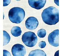 Papier peint Pois Bleu épais mat 44x1000 cm à décoller et à coller Aquarelle Art papier de contact autocollant en plastique avec dos adhésif couverture de plan de travail table