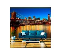 Papier peint Pont de Brooklyn au crépuscule New York-Taille L 200 x H 154 cm