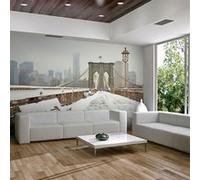 Papier peint Pont de Brooklyn couvert de neige-Taille L 200 x H 154 cm Imprimé G