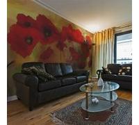 Papier peint Poppies in warm tone-Taille L 450 x H 270 cm Imprimé G