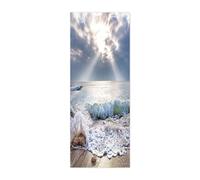 Papier Peint Porte 3D Sticker La mer bleue L85 x H205cm Trompe l'oeil Adhésif Mural Poster de Autocollant Amovible Déco Art