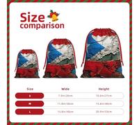 Papier peint Porto Rico - Imprimé drapeau - Sac réutilisable avec cordon de serrage - Cadeau d'anniversaire festif - Rangement quotidien - Fournitures de bureau