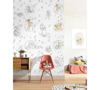 Papier Peint Pour Chambre Bébé Disney Mural 78x110 Pouces Bambi Lion Dumbo Blanc