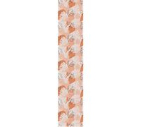Papier peint préencollé art moderne feuilles de Monstera orange H300 x L60 cm