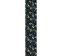 Papier peint préencollé feuille de ginkgo bleu H300 x L60 cm