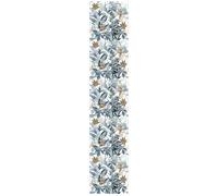 Papier peint préencollé fleurs et feuilles tropicaux H300 x L60 cm