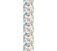 Papier peint préencollé fleurs orchidées multicolores sauvages H300 x L60 cm